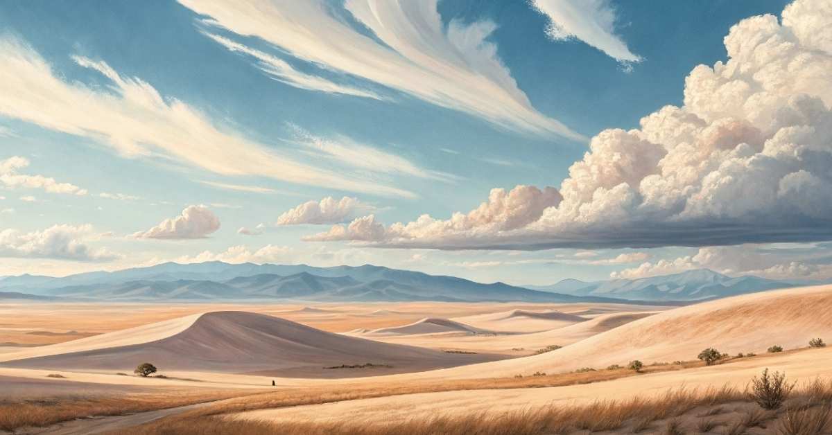 georgia o'keeffe calming landscapes painting of open skies and nature